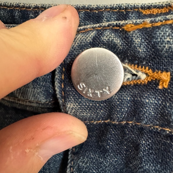 Miss Sixty Vintage Y2K Denim Asymmetric‎ Midi Jean Skirt Frayed Hem XS Festival - Picture 5 of 16